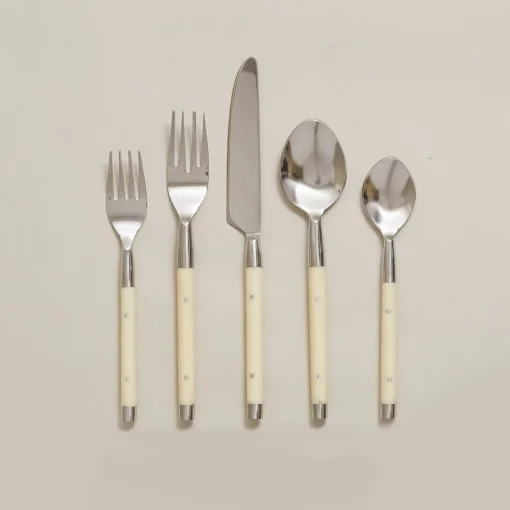 Everyday Stainless with Ivory Resin Inlay Flatware^Be Home Clearance