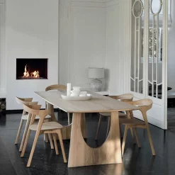 Geometric Oak Dining Table, 87