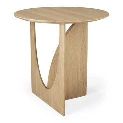 Geometric Side Table, Oak