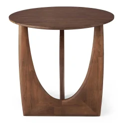 Geometric Side Table, Teak