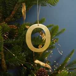 Gold Letter Ornament, O^Be Home Clearance