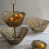 Gold Rhythm Wire Basket