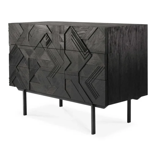 Graphic Teak Dresser