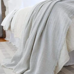 Hermosa Oversized Throw, Ocean & Cream^Be Home Cheap