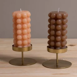 Hobnail Pillar Candle, Nude^Be Home Hot