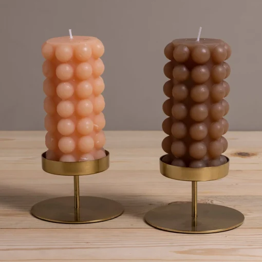 Hobnail Pillar Candle, Nude^Be Home Hot