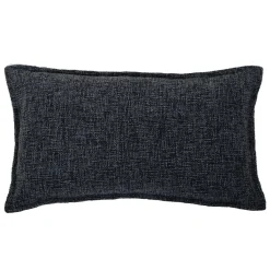 Humboldt Handwoven Rectangular Pillow, Charcoal^Be Home New