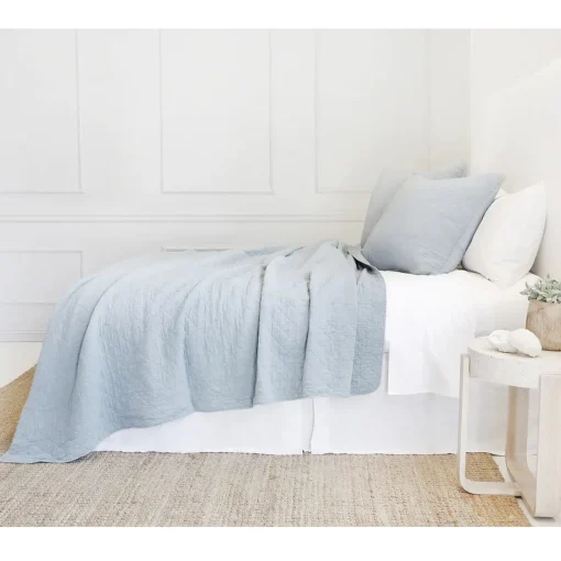 Huntington King Coverlet, Dusty Blue^Be Home New