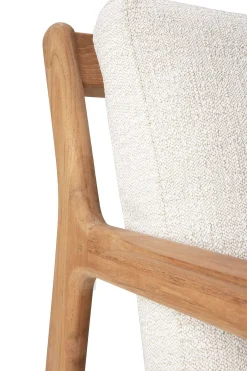 Jack Solid Teak Outdoor 2 Seater Sofa, Off White Fabric