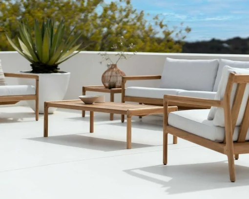 Jack Solid Teak Outdoor Coffee Table, 59.5"