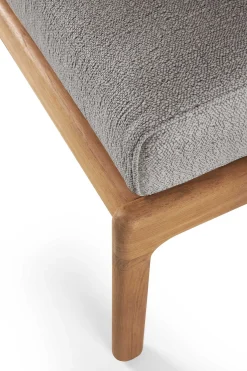 Jack Solid Teak Outdoor Footstool, Mocha