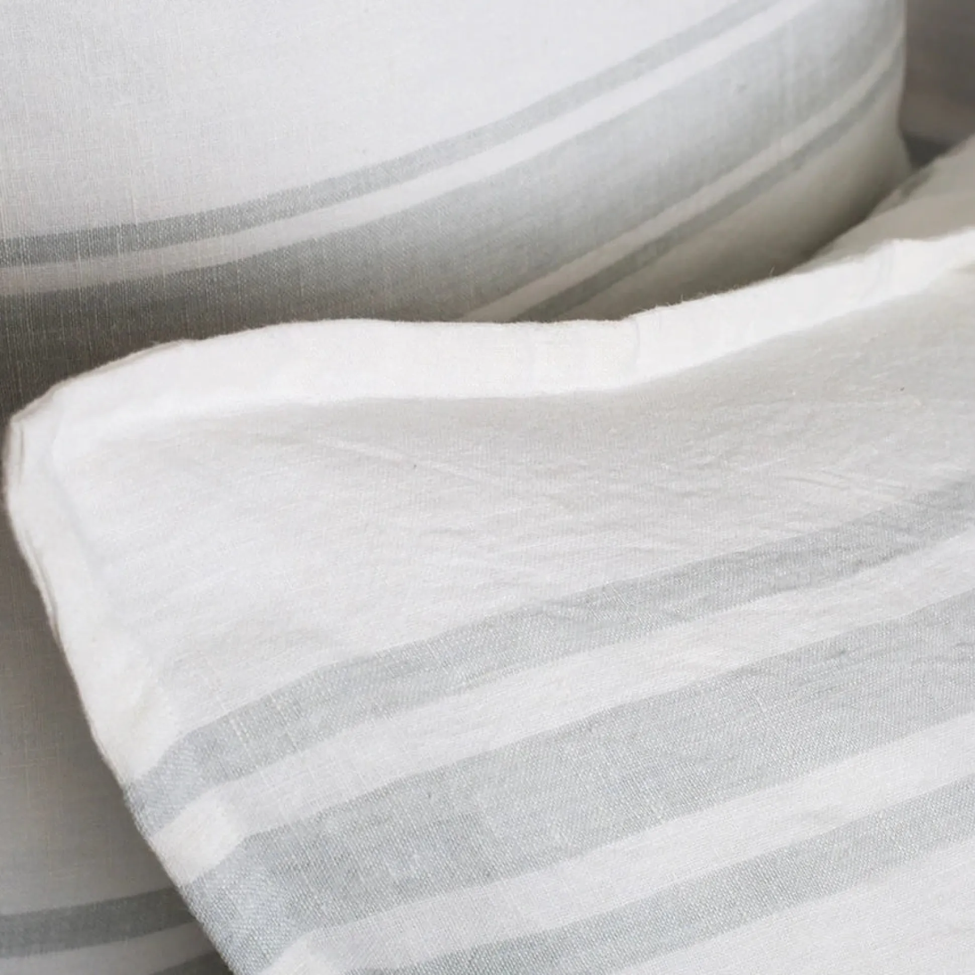 Jackson King Sham, White & Ocean^Be Home Cheap