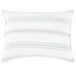 Jackson King Sham, White & Ocean^Be Home Hot