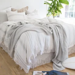 Jackson King Sham, White & Ocean^Be Home Hot