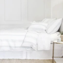 Jackson King Sham, White & Ocean^Be Home Hot