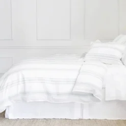 Jackson Queen Duvet Cover, White & Ocean^Be Home Best Sale