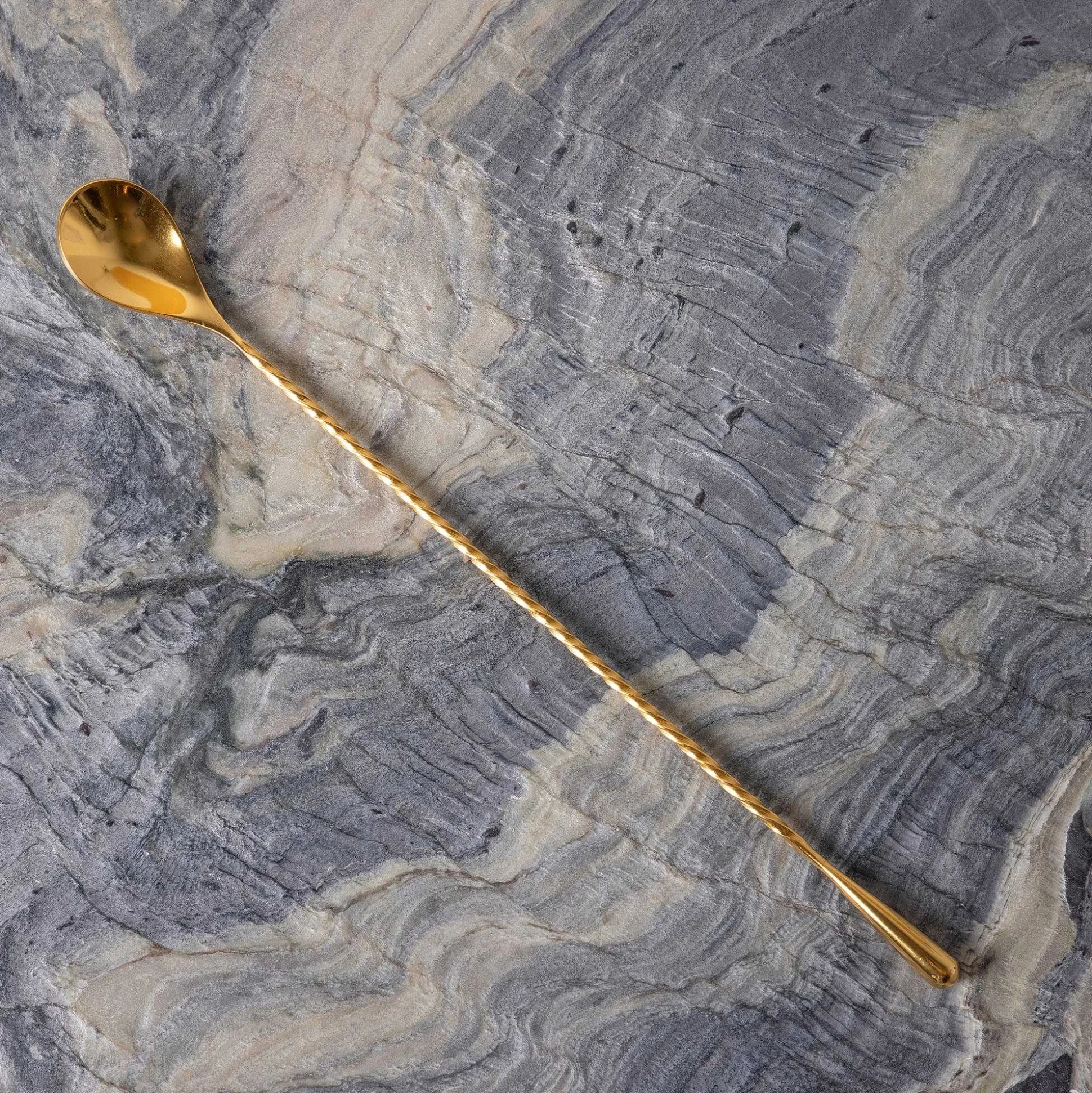 Japanese Style Tear Drop Bar Spoon, Gold