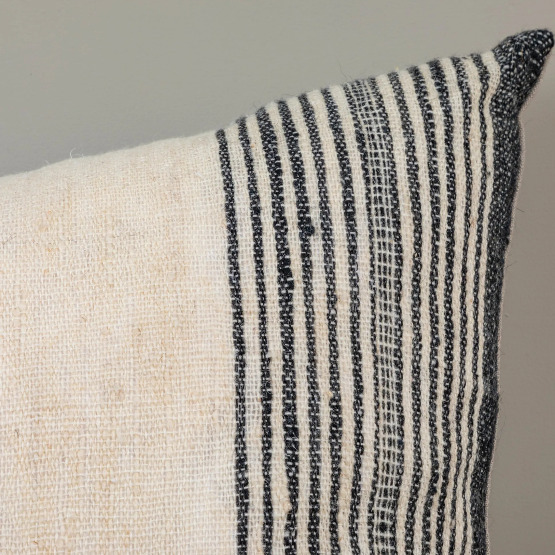 Joey Square Pillow, Ivory & Black^Be Home Shop