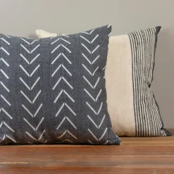 Joey Square Pillow, Ivory & Black^Be Home Shop