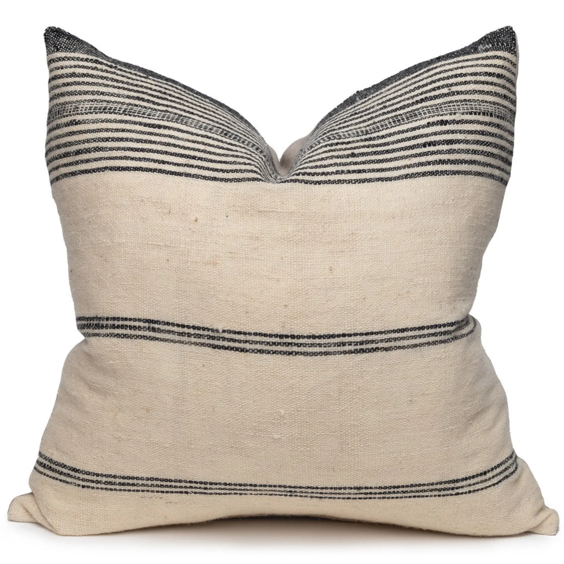 Joey Square Pillow, Ivory & Black^Be Home Shop