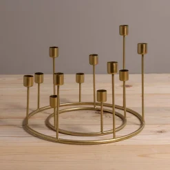 Kent Gold Candlestick Wreath, Large^Be Home Best Sale