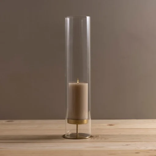 Kent Gold Pillar Candle Holder, Short^Be Home Hot