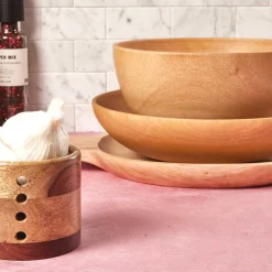 Kiln Mango Round Tray with Handles