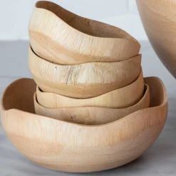 Kiln Mango Wood Wave Edge Bowl, Small