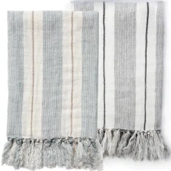 Laguna Blanket, King, Ocean & Natural^Be Home Hot