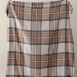 Lambswool Blanket in Stewart Natural Dress Tartan^Be Home Online