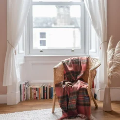 Lambswool Blanket in Stewart Royal Antique Tartan^Be Home Fashion