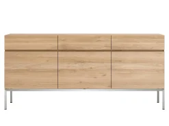 Ligna Sideboard with Stainless Steel, 3 Doors & 3 Drawers