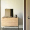 Ligna Sideboard with Stainless Steel, 2 Doors & 2 Drawers,