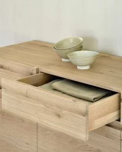 Ligna Sideboard with Stainless Steel, 4 Doors & 4 Drawers