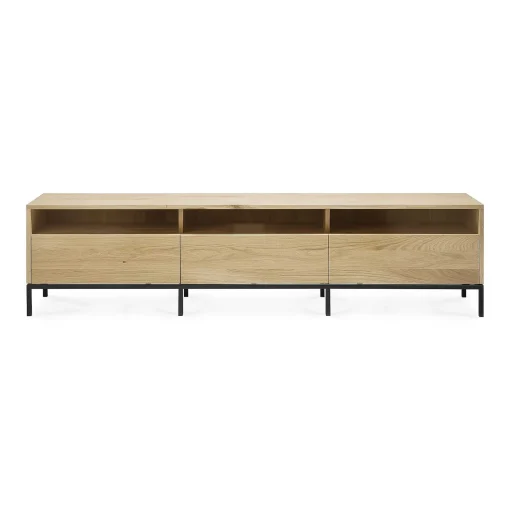 Ligna Solid Oak Media Console, 83"