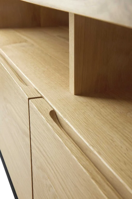 Ligna Solid Oak Media Console, 83"