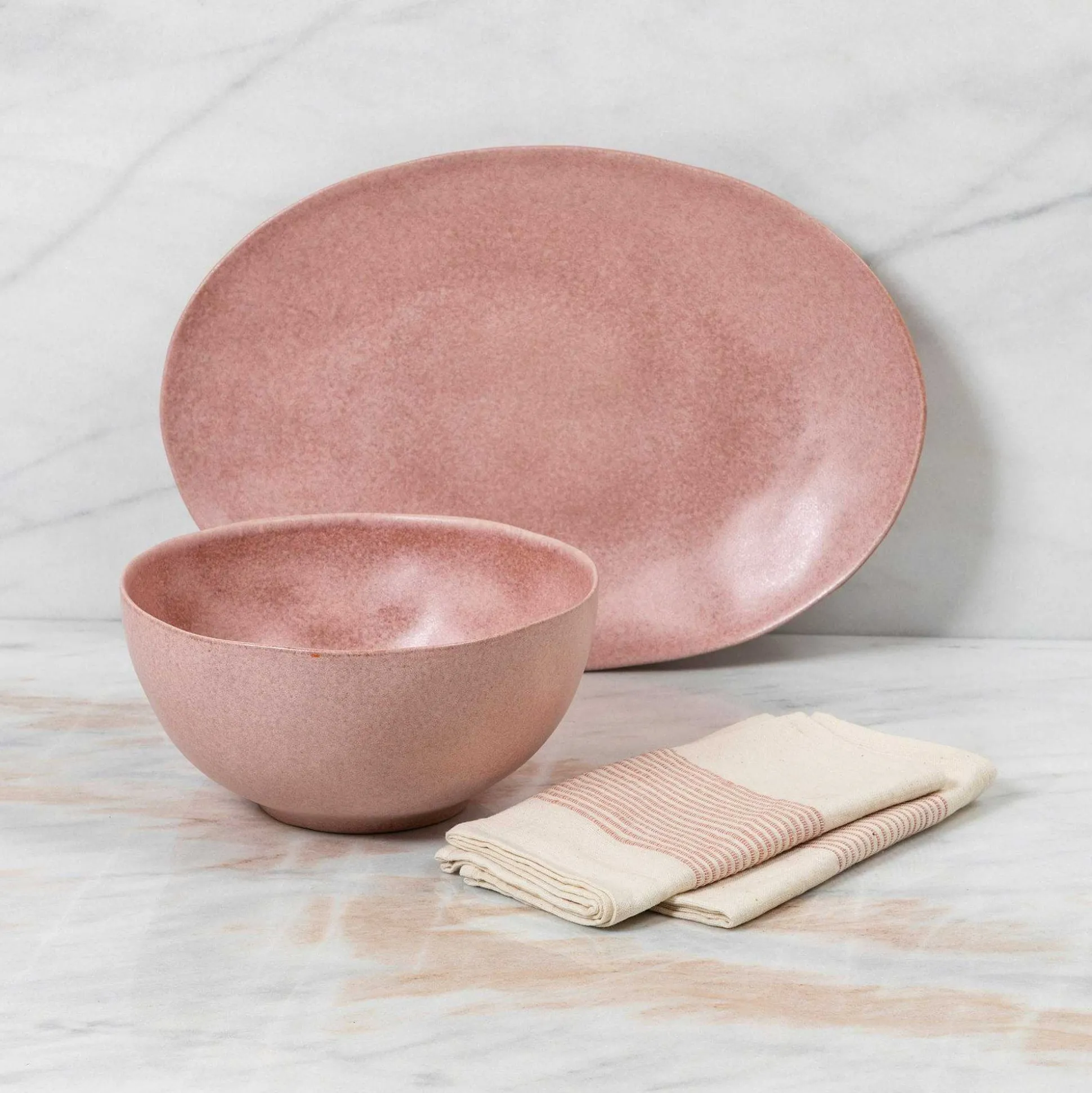 Livia 10.5" Serving Bowl, Rose
