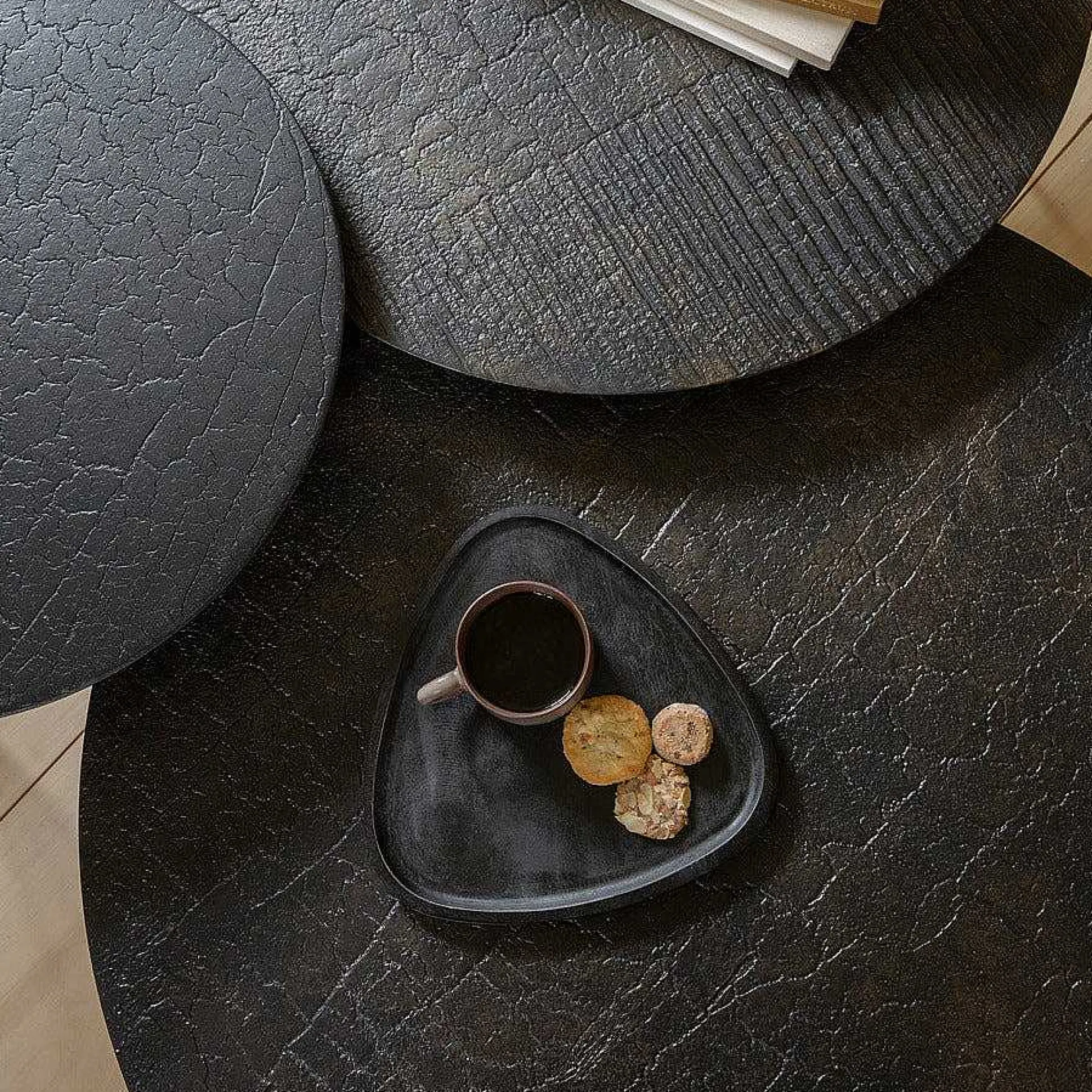 Luna Coffee Table, Whisky Lava, 31.5"