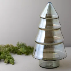 Luster Glass Tree Cookie Jar, Green^Be Home Clearance