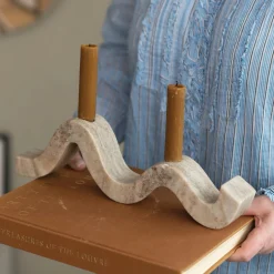 Marble Wave Taper Holder^Be Home Best