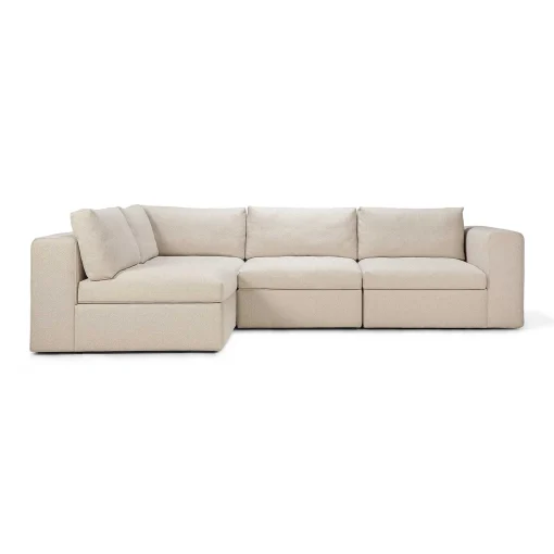 Mellow Single Seater Eco Fabric Sofa, Off White