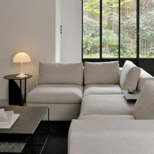 Mellow Single Seater Eco Fabric Sofa, Off White