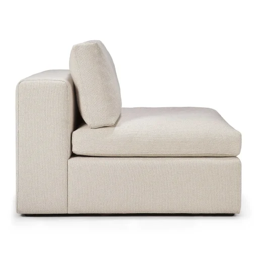Mellow Single Seater Eco Fabric Sofa, Off White