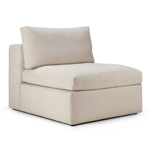 Mellow Single Seater Eco Fabric Sofa, Off White
