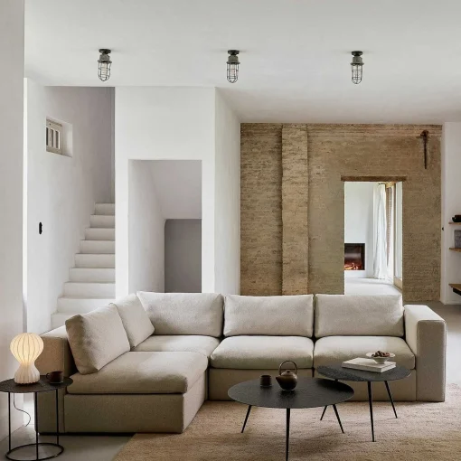 Mellow Single Seater Eco Fabric Sofa, Off White