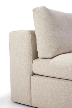 Mellow Single Seater Eco Fabric Sofa, Off White