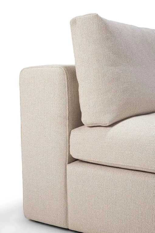 Mellow Single Seater Eco Fabric Sofa, Off White