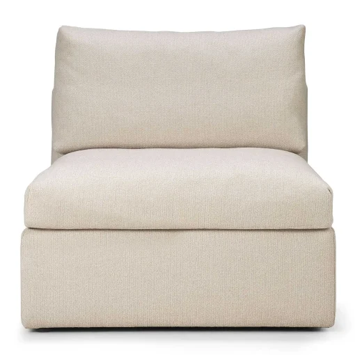 Mellow Single Seater Eco Fabric Sofa, Off White