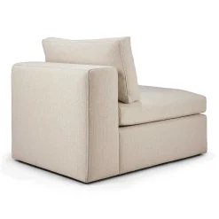 Mellow Single Seater Eco Fabric Sofa, Off White