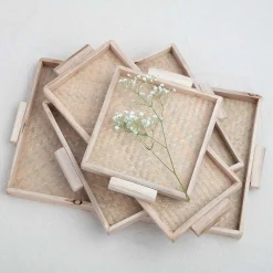 Miramar Reclaimed Wood Rectangular Tray, Small